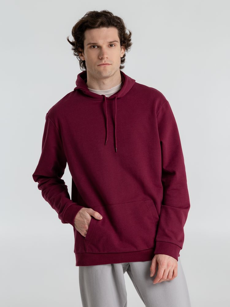 Толстовка с капюшоном унисекс Hoodie, бордовая Толстовка с капюшоном унисекс Hoodie, бордовая