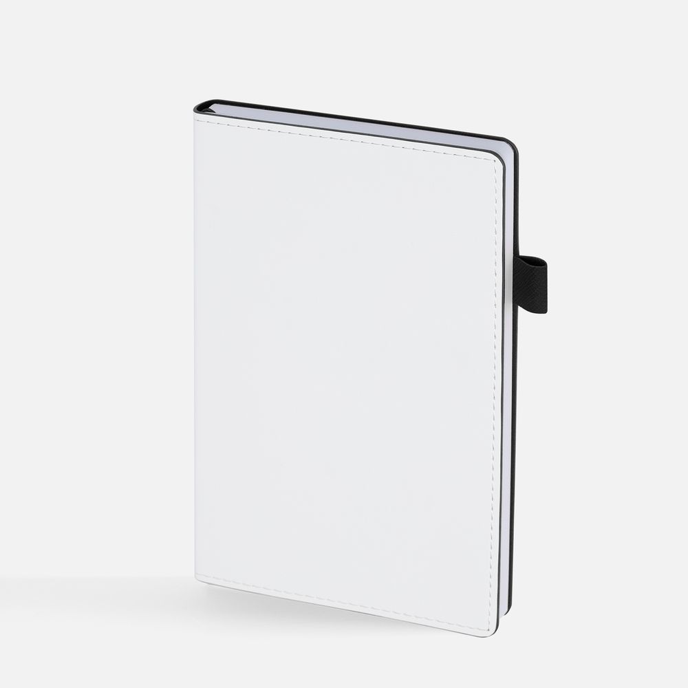 Ежедневник White Shall, недатированный, бело-черный