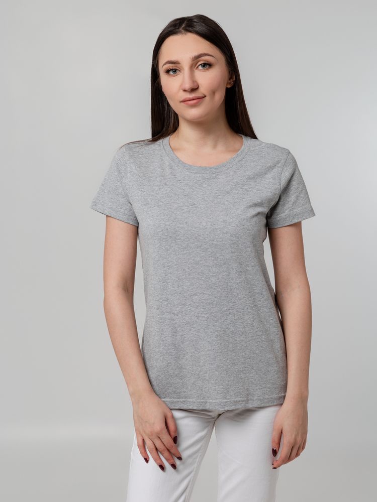 Футболка женская T-bolka Stretch Lady, серый меланж Футболка женская T-bolka Stretch Lady, серый меланж