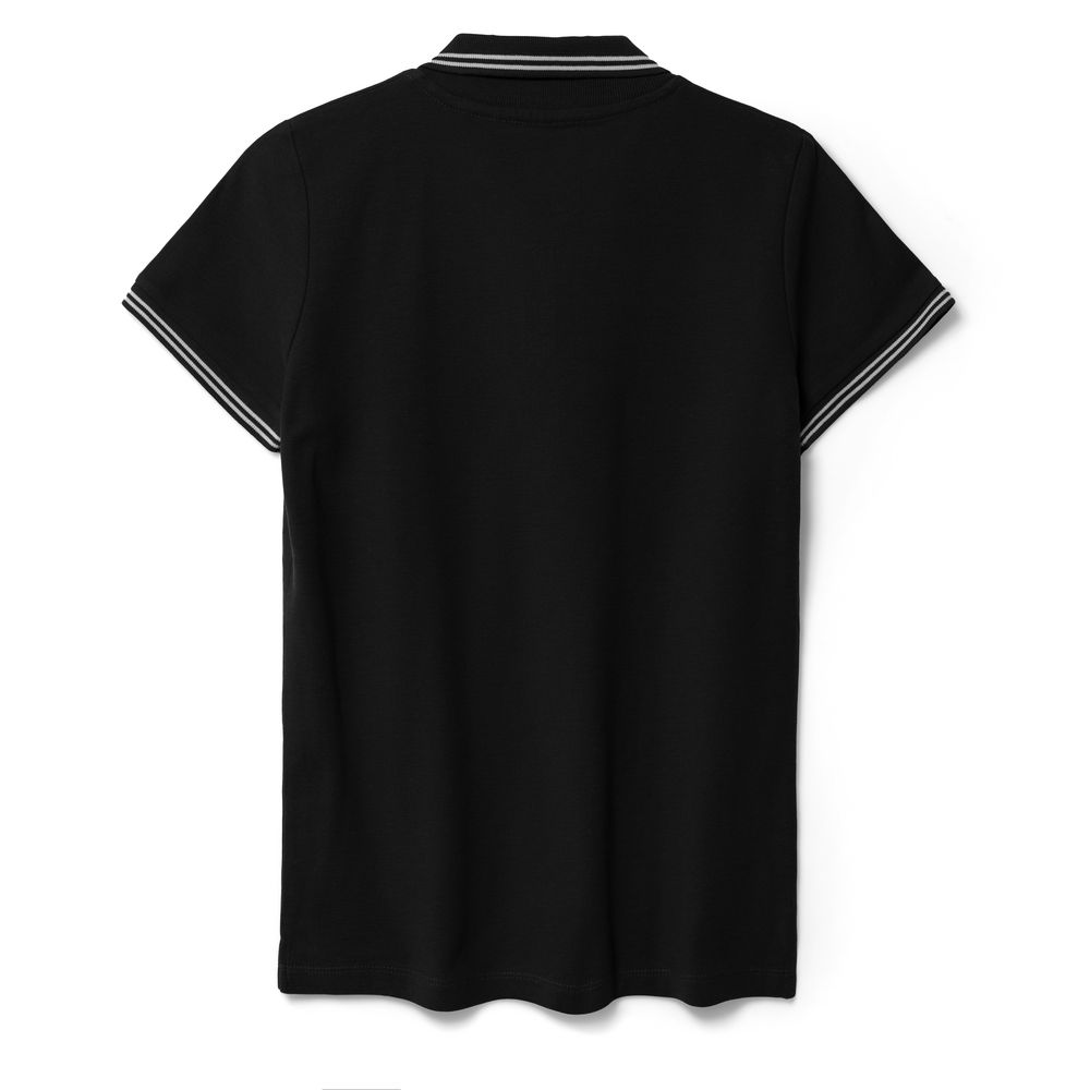 Рубашка поло женская Virma Stripes Lady, черная Рубашка поло женская Virma Stripes Lady, черная