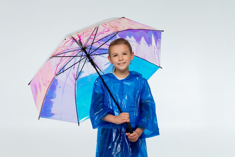 Дождевик-плащ детский BrightWay Kids, синий Дождевик-плащ детский BrightWay Kids, синий