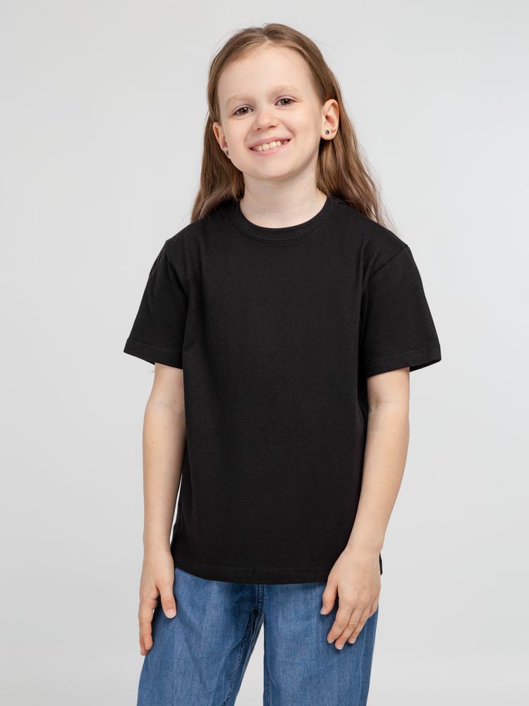 Футболка детская Regent Kids 150, черная Футболка детская Regent Kids 150, черная