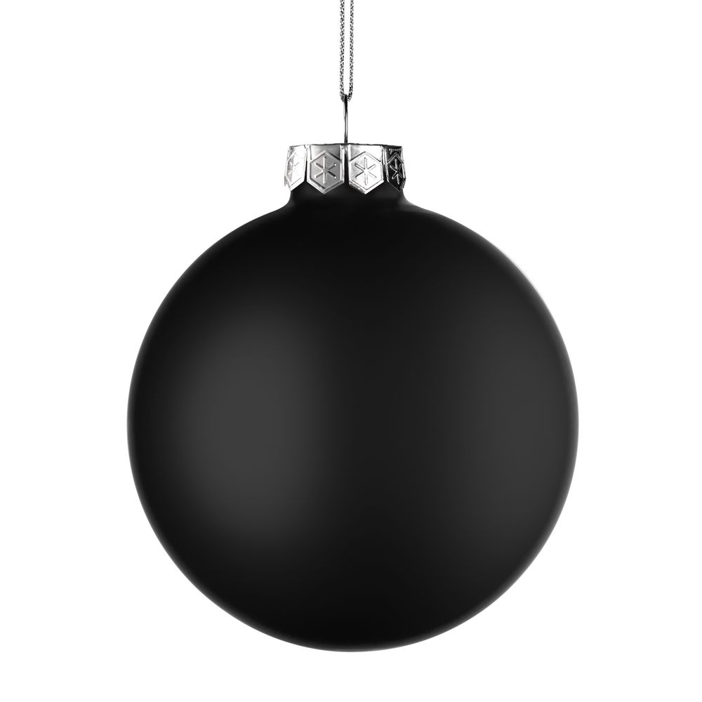 Елочный шар Finery Matt, 10 см, матовый черный Елочный шар Finery Matt, 10 см, матовый черный
