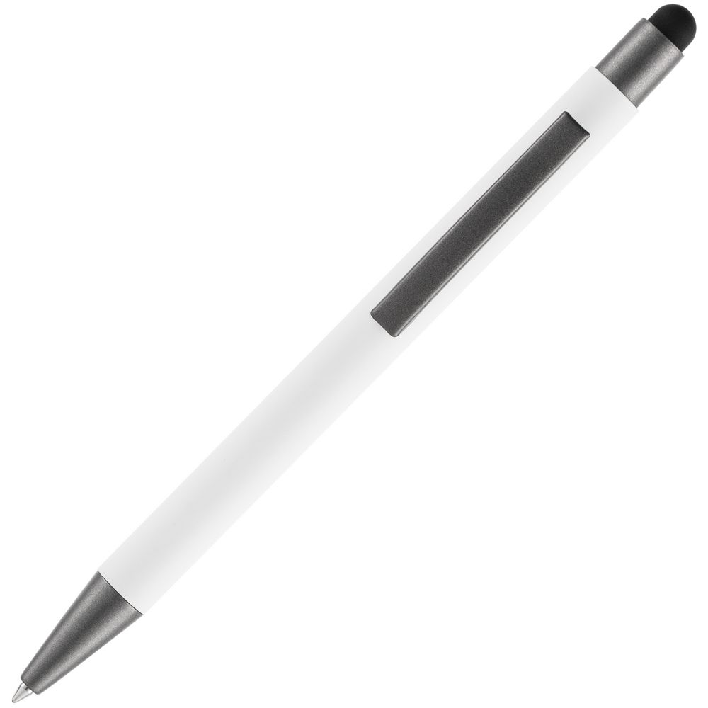Ручка шариковая Atento Soft Touch со стилусом, белая Ручка шариковая Atento Soft Touch со стилусом, белая