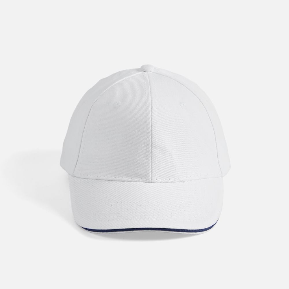 Бейсболка Buffalo, белая с темно-синим