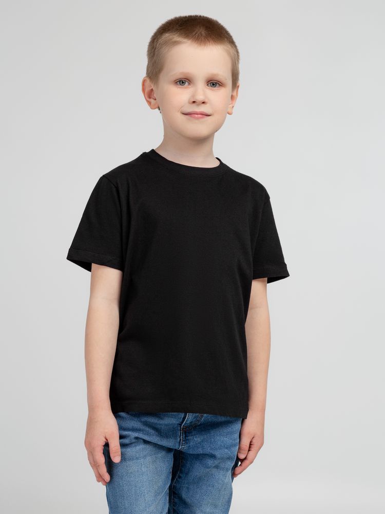 Футболка детская Regent Kids 150, черная Футболка детская Regent Kids 150, черная