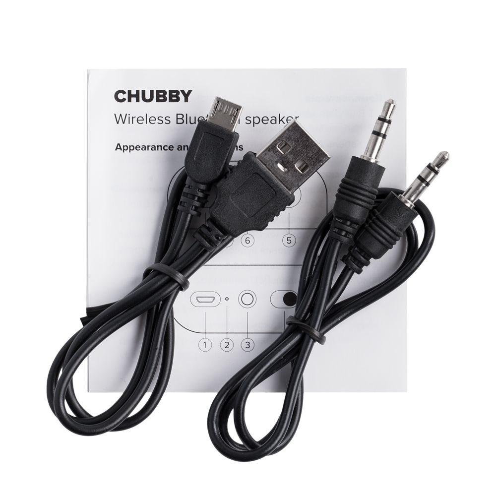 Беспроводная колонка Chubby, серая с голубым Беспроводная колонка Chubby, серая с голубым
