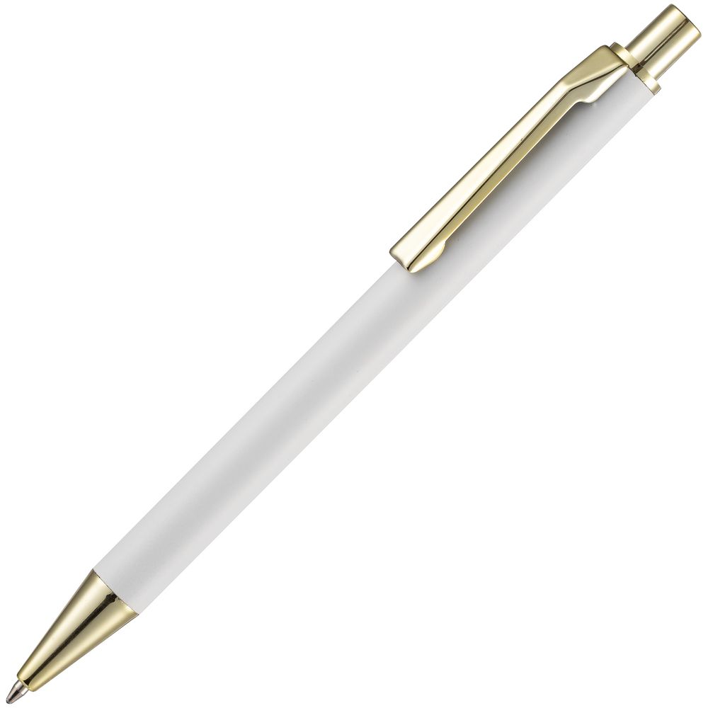 Ручка шариковая Lobby Soft Touch Gold, белая Ручка шариковая Lobby Soft Touch Gold, белая