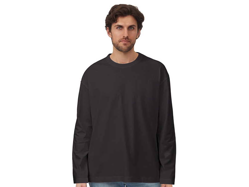 Лонгслив оверсайз Berlin унисекс, темно-серый