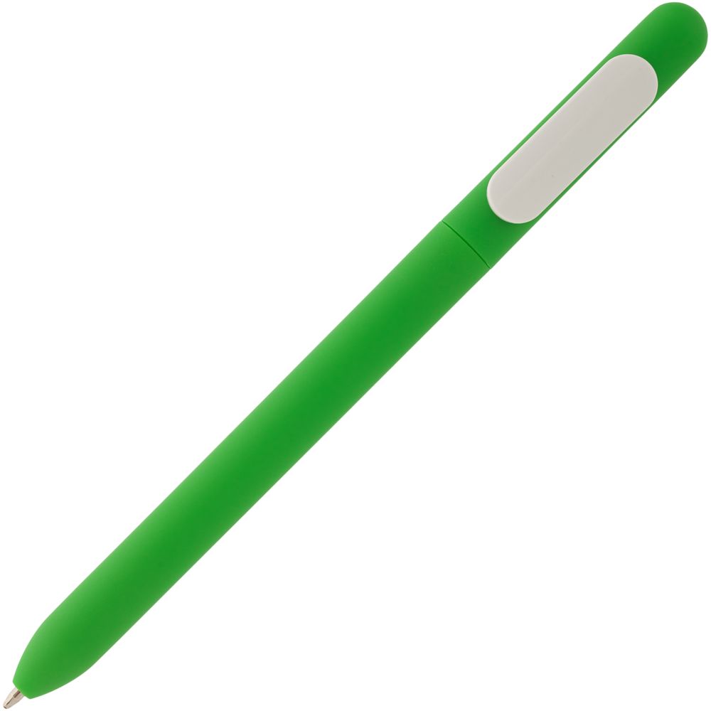 Ручка шариковая Swiper Soft Touch, зеленая с белым Ручка шариковая Swiper Soft Touch, зеленая с белым