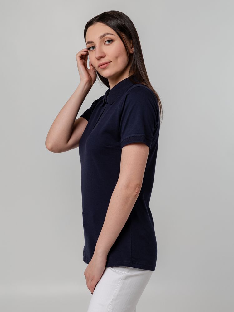 Рубашка поло женская Virma Stretch Lady, темно-синяя Рубашка поло женская Virma Stretch Lady, темно-синяя