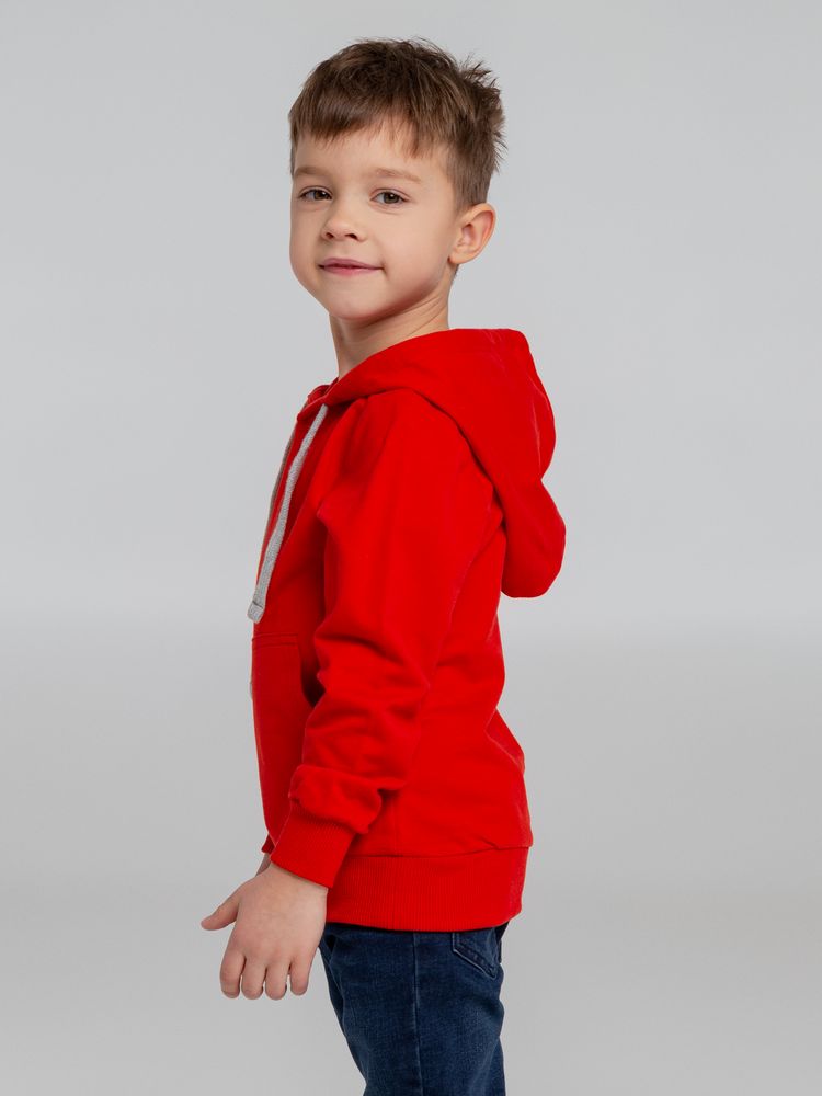 Толстовка с капюшоном детская Kirenga Kids, красная Толстовка с капюшоном детская Kirenga Kids, красная