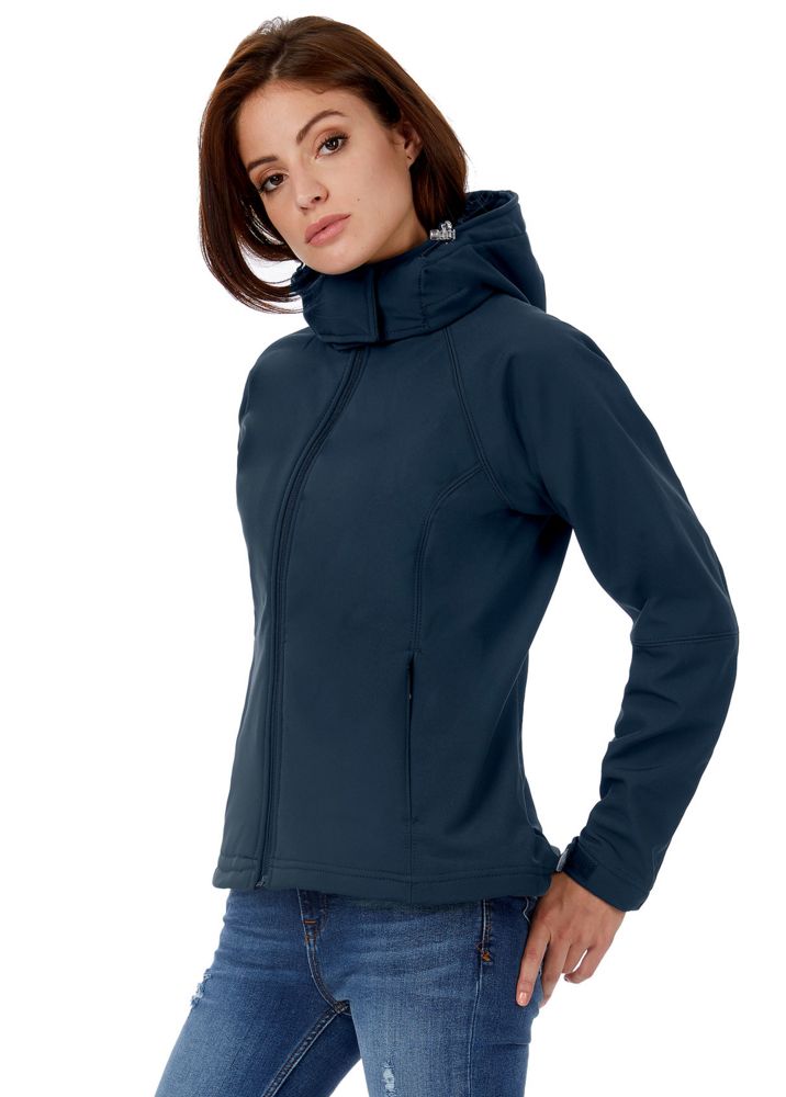 Куртка женская Hooded Softshell темно-синяя Куртка женская Hooded Softshell темно-синяя