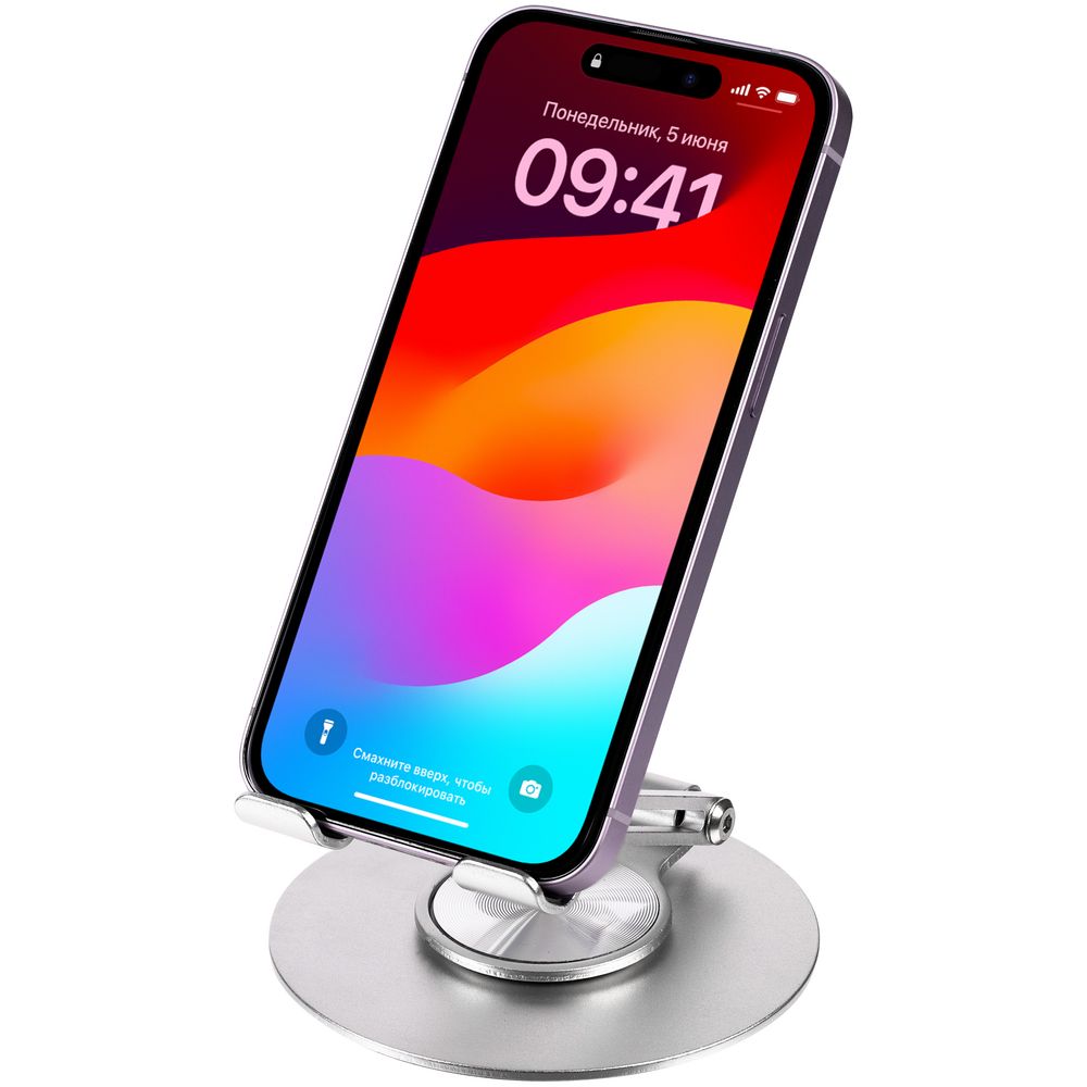 Подставка для смартфона Smartic, серебристая Подставка для смартфона Smartic, серебристая