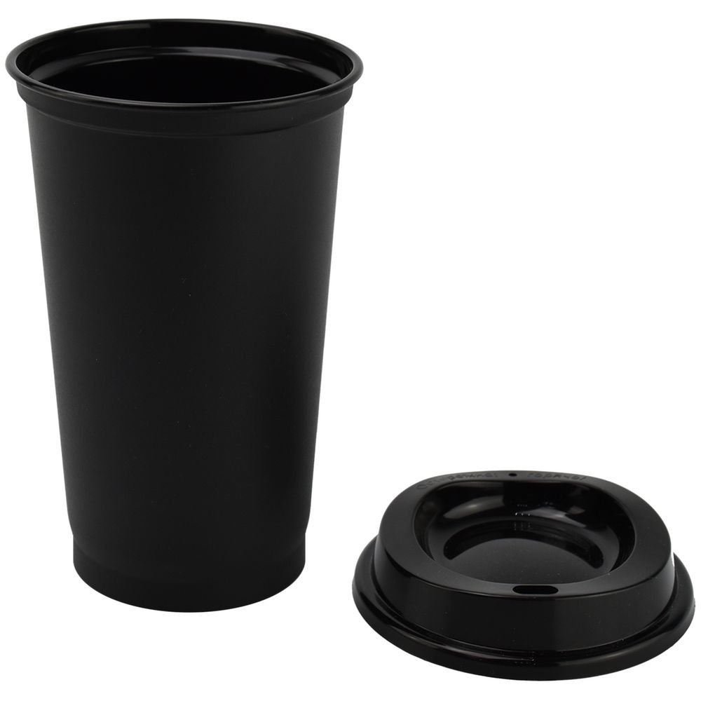 Стакан с крышкой Color Cap Black, черный Стакан с крышкой Color Cap Black, черный
