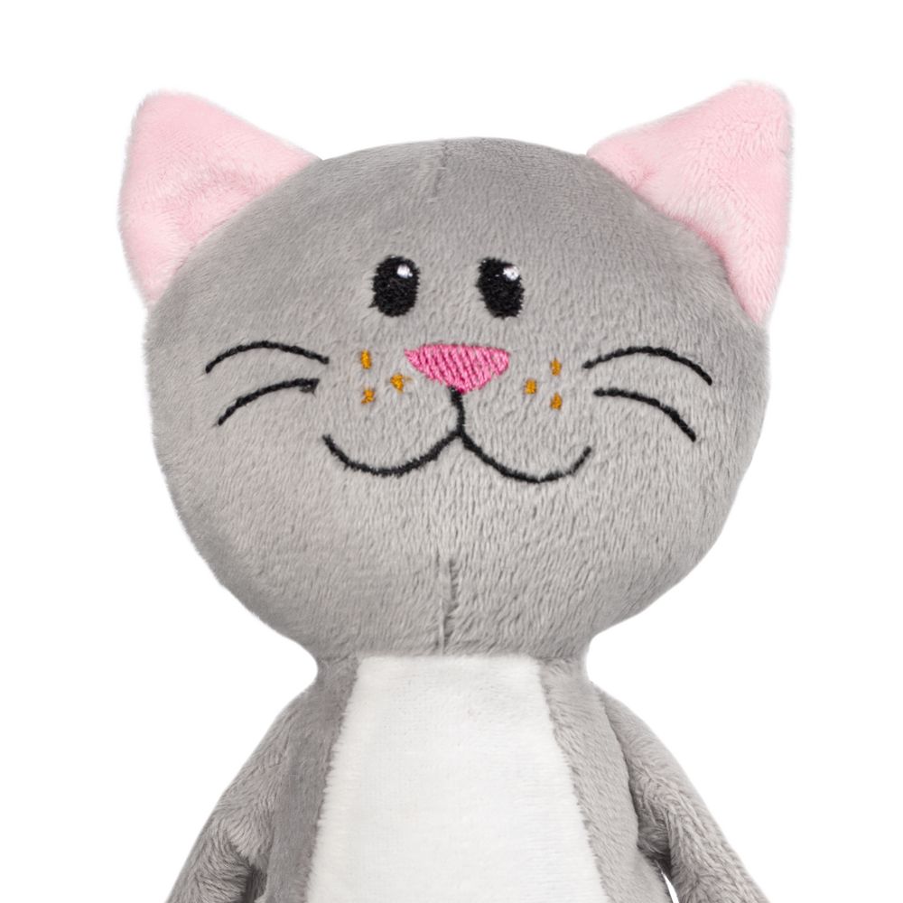 Мягкая игрушка Beastie Toys, котик с белым шарфом Мягкая игрушка Beastie Toys, котик с белым шарфом