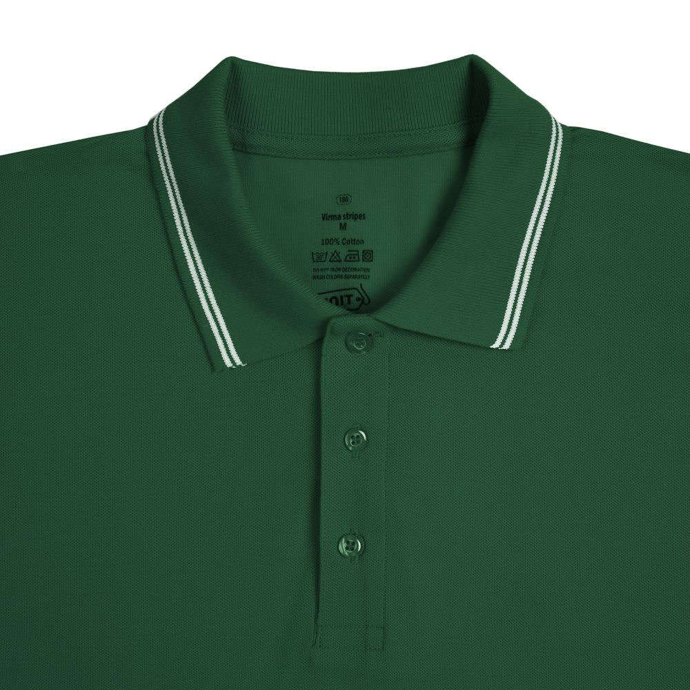 Рубашка поло Virma Stripes, зеленая Рубашка поло Virma Stripes, зеленая