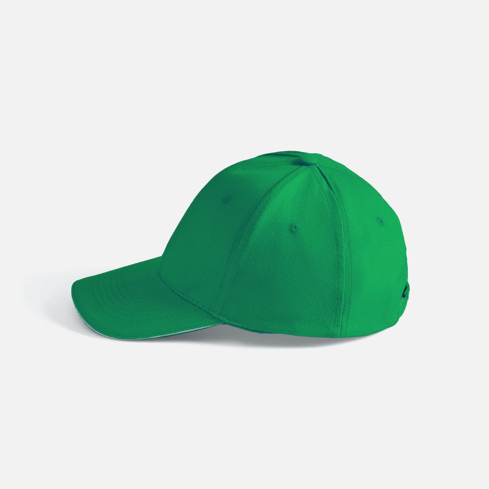 Бейсболка Buffalo, ярко-зеленая с белым