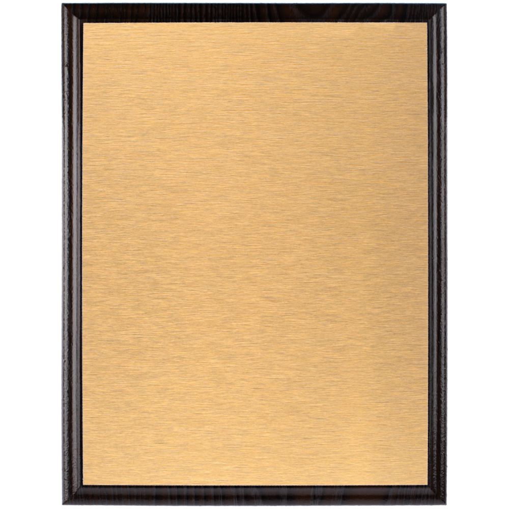 Плакетка Plaque, большая, венге с золотистой пластиной Плакетка Plaque, большая, венге с золотистой пластиной