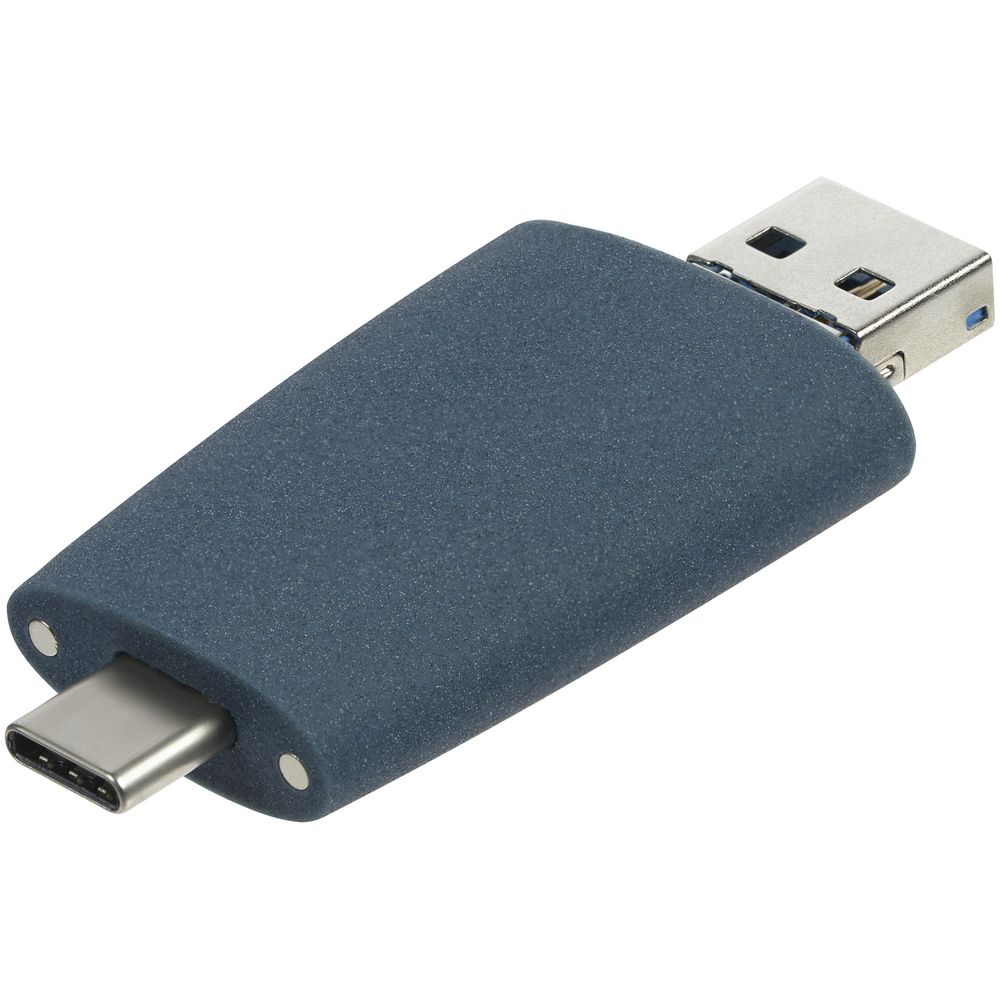 Флешка Pebble Universal, USB 3.0, серо-синяя, 32 Гб Флешка Pebble Universal, USB 3.0, серо-синяя, 32 Гб