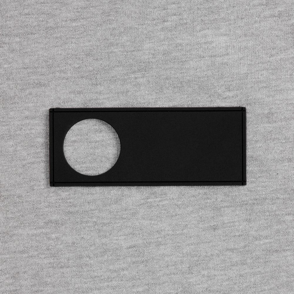 Лейбл из ПВХ с вырубкой «Круг», черный