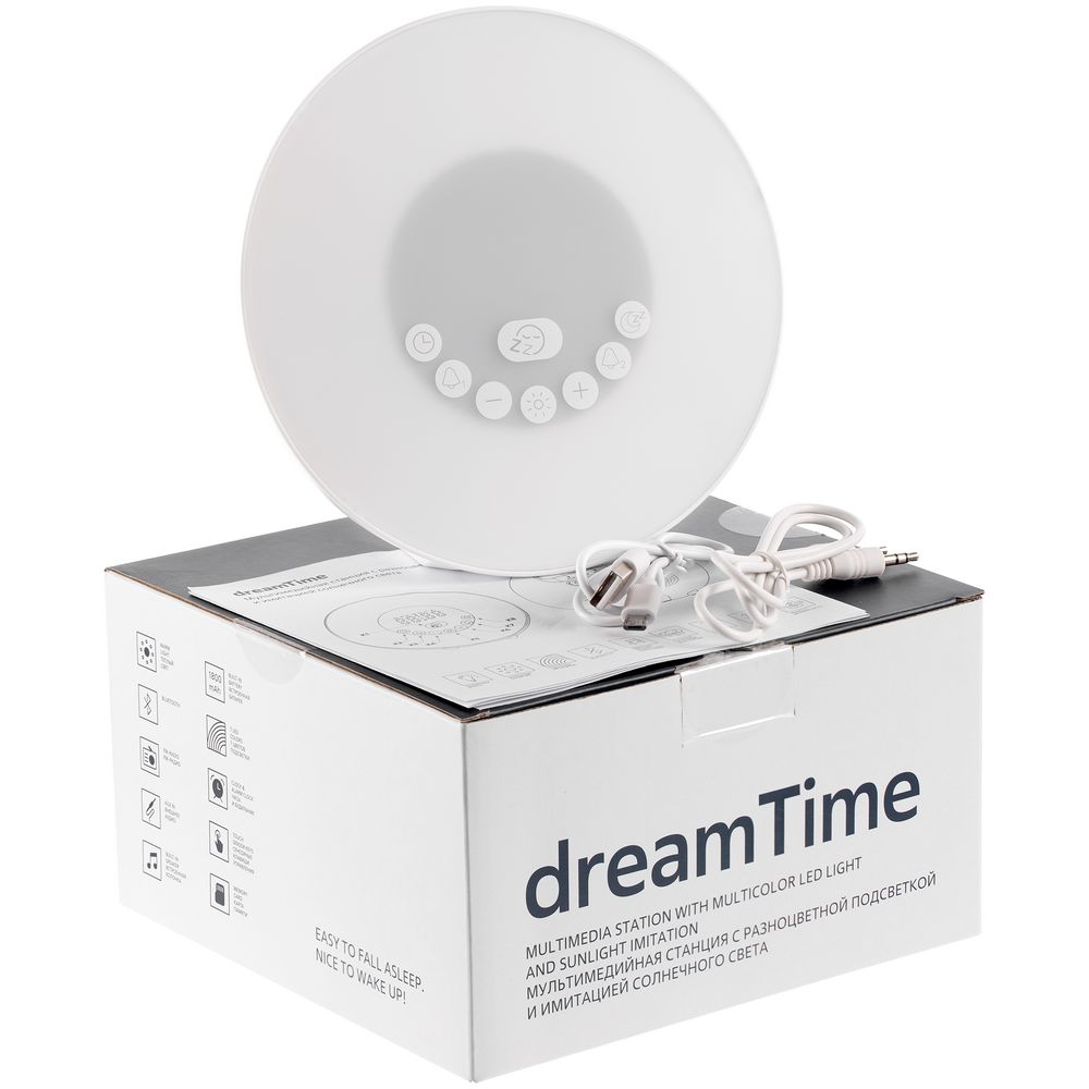 Лампа-колонка со световым будильником dreamTime, ver.2, белая Лампа-колонка со световым будильником dreamTime, ver.2, белая