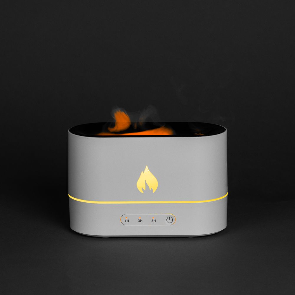 Увлажнитель-ароматизатор с имитацией пламени Fuego, белый Увлажнитель-ароматизатор с имитацией пламени Fuego, белый