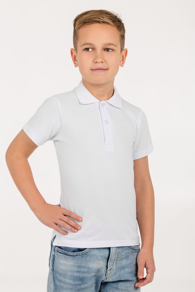 Рубашка поло детская Virma Kids, белая Рубашка поло детская Virma Kids, белая