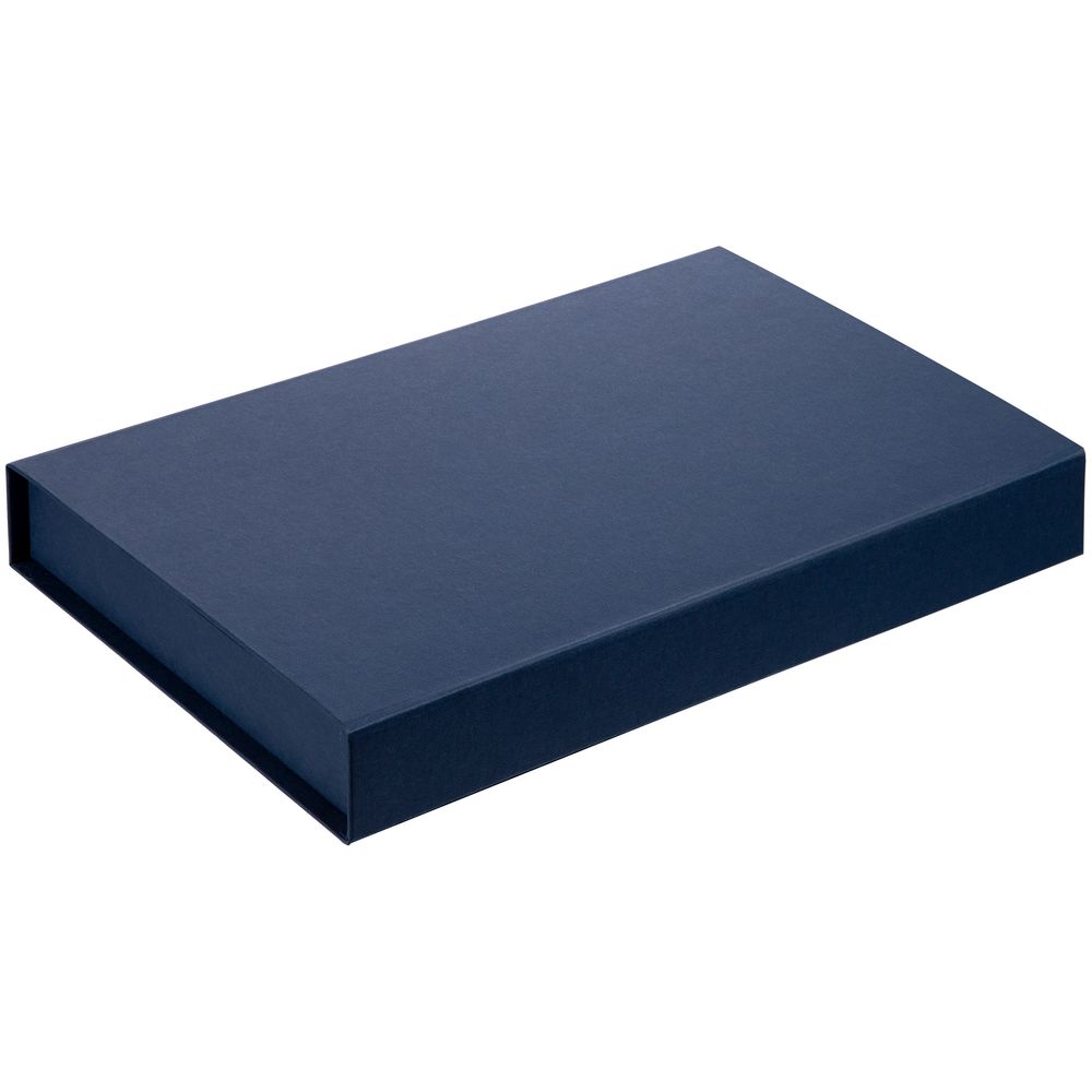 Коробка Silk с ложементом под ежедневник 15х21 см и ручку, ver.2, синяя Коробка Silk с ложементом под ежедневник 15х21 см и ручку, ver.2, синяя