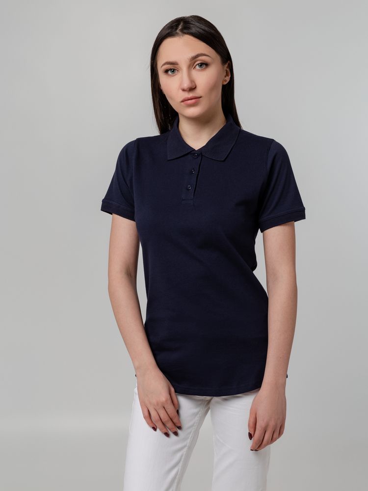 Рубашка поло женская Virma Stretch Lady, темно-синяя Рубашка поло женская Virma Stretch Lady, темно-синяя