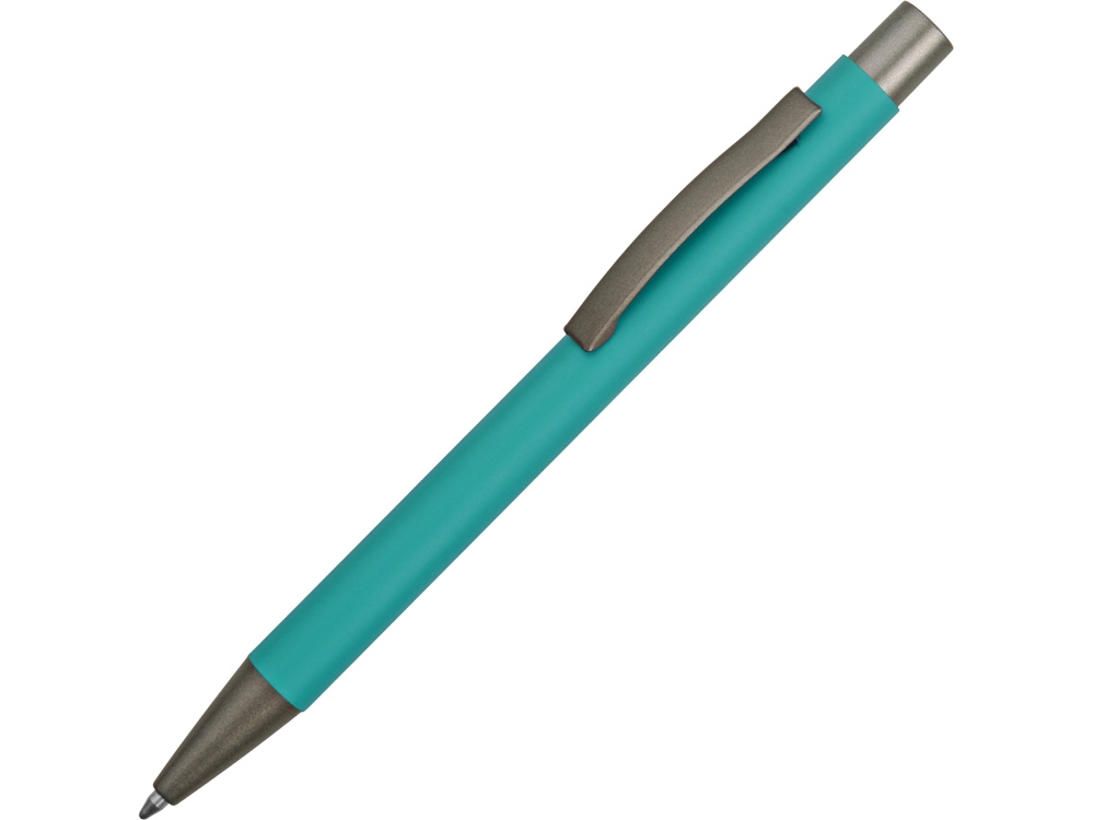 Ручка металлическая soft touch шариковая Tender, бирюзовый Ручка металлическая soft touch шариковая Tender, бирюзовый
