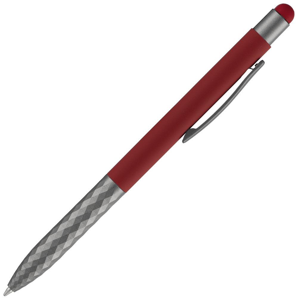 Ручка шариковая Digit Soft Touch со стилусом, красная Ручка шариковая Digit Soft Touch со стилусом, красная