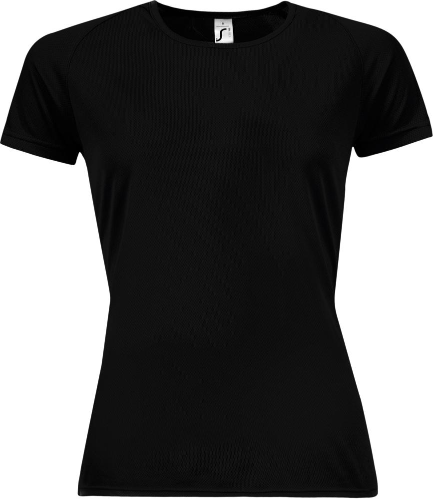 Футболка женская Sporty Women 140, черная Футболка женская Sporty Women 140, черная