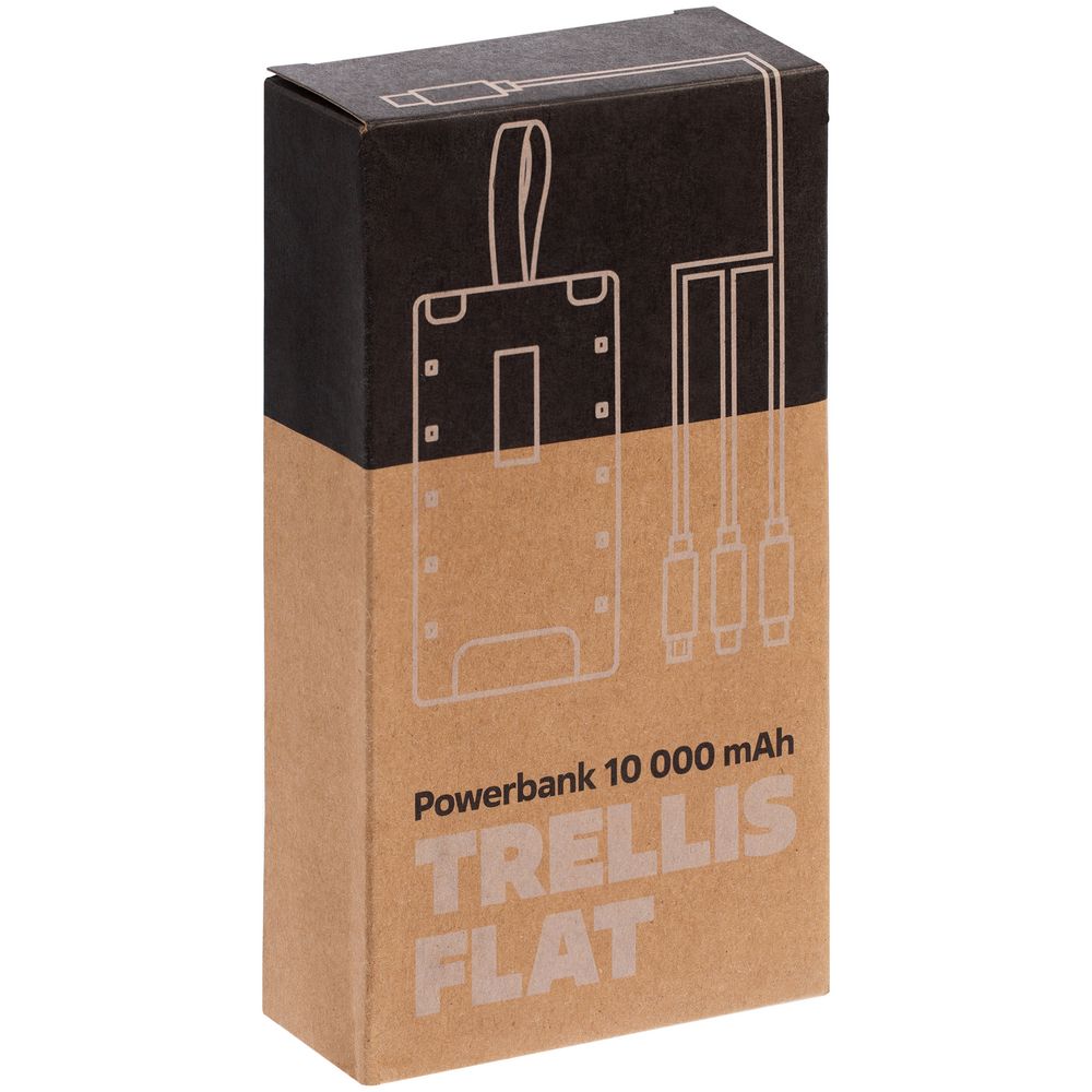 Аккумулятор Trellis Flat 10000 мАч, синий Аккумулятор Trellis Flat 10000 мАч, синий