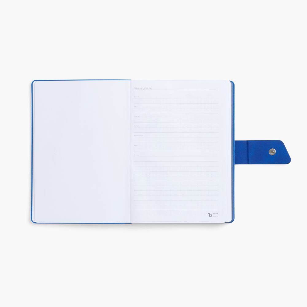 Ежедневник Boom, недатированный, черный с ярко-синий