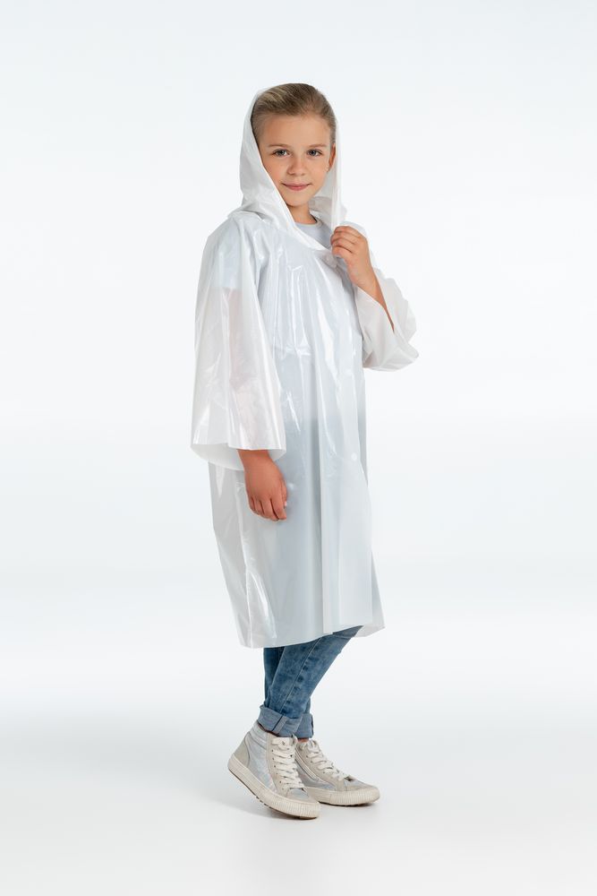 Дождевик-плащ детский BrightWay Kids, белый Дождевик-плащ детский BrightWay Kids, белый