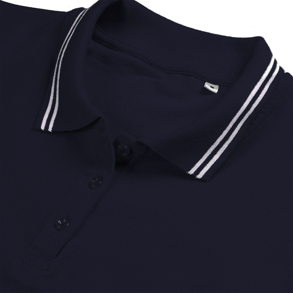 Рубашка поло женская Virma Stripes Lady, темно-синяя Рубашка поло женская Virma Stripes Lady, темно-синяя