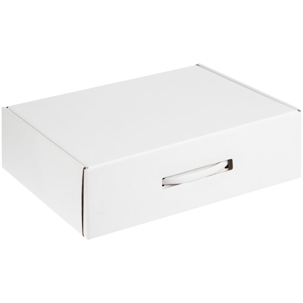 Коробка самосборная Light Case, белая, с белой ручкой Коробка самосборная Light Case, белая, с белой ручкой