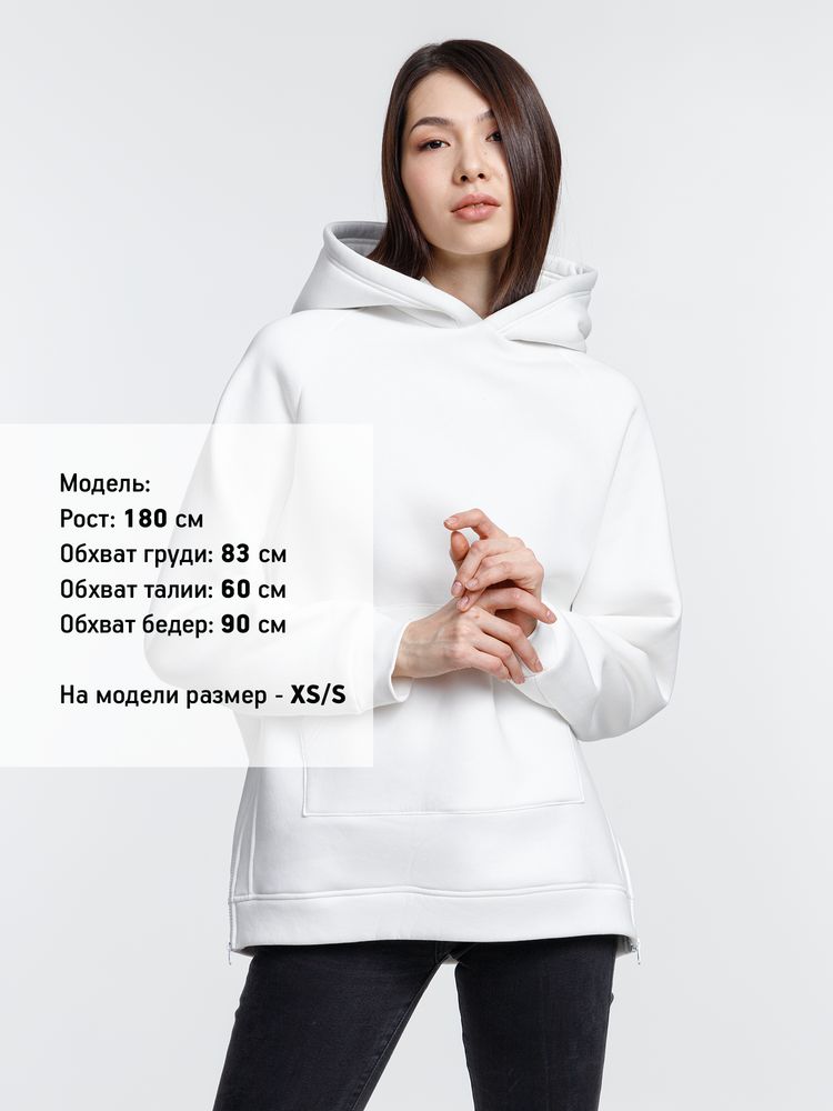 Худи унисекс оверсайз Easy Street, молочно-белое Худи унисекс оверсайз Easy Street, молочно-белое