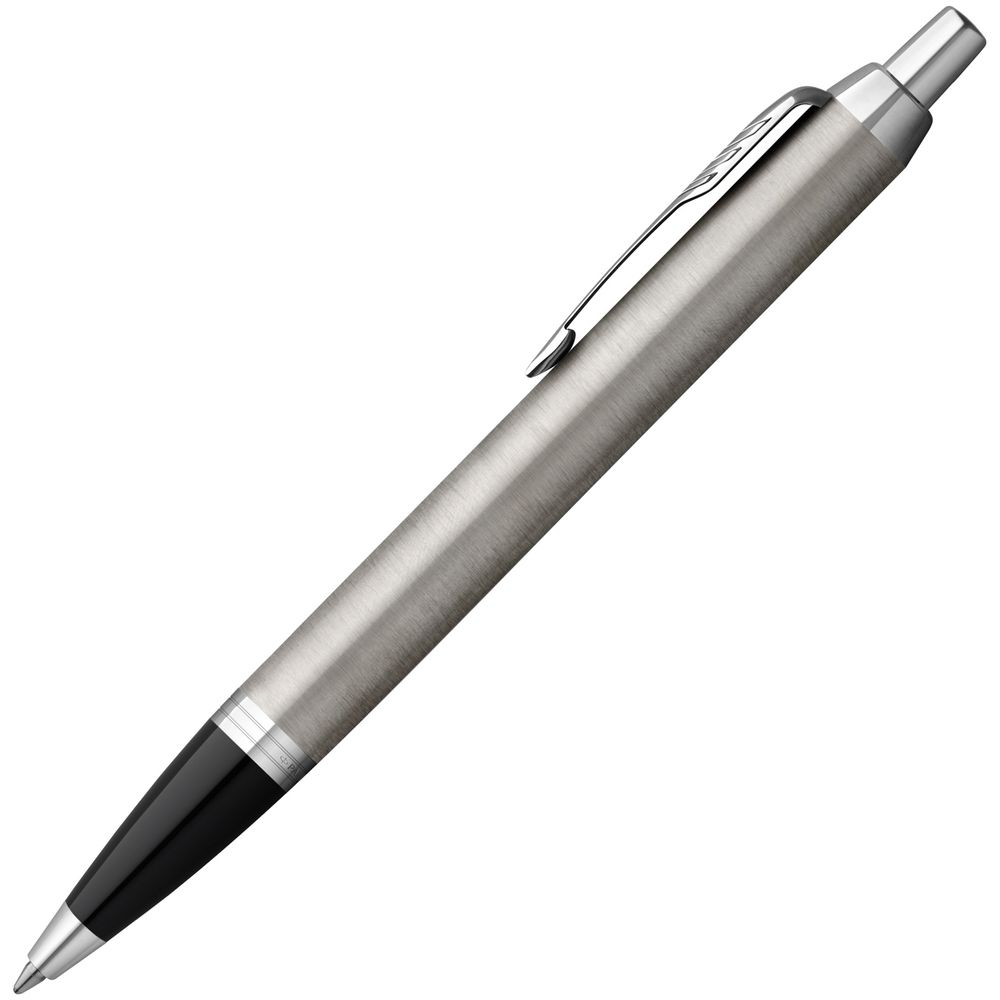 Ручка шариковая Parker IM Essential Stainless Steel CT, серебристая с черным Ручка шариковая Parker IM Essential Stainless Steel CT, серебристая с черным