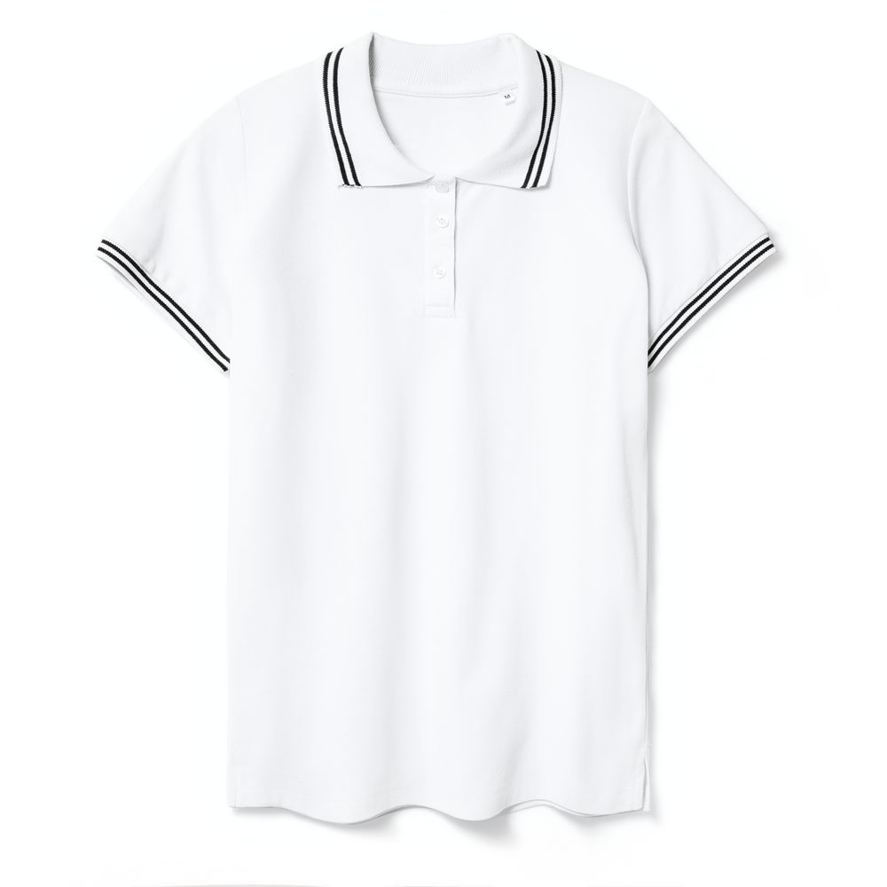 Рубашка поло женская Virma Stripes Lady, белая Рубашка поло женская Virma Stripes Lady, белая