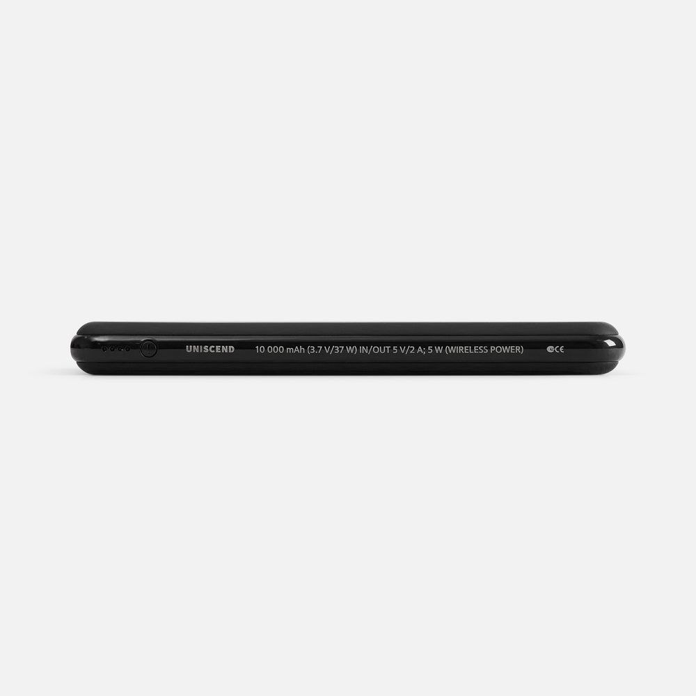 Аккумулятор с беспроводной зарядкой All Day Wireless, 10000 мАч, черный Аккумулятор с беспроводной зарядкой All Day Wireless, 10000 мАч, черный