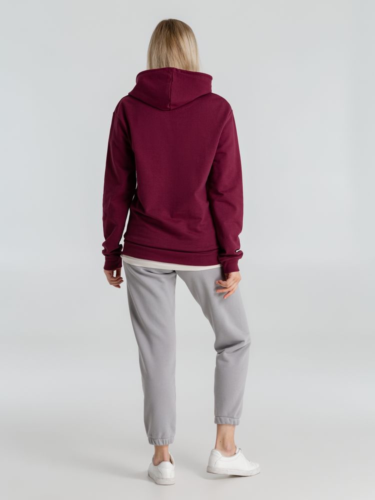Толстовка с капюшоном унисекс Hoodie, бордовая Толстовка с капюшоном унисекс Hoodie, бордовая