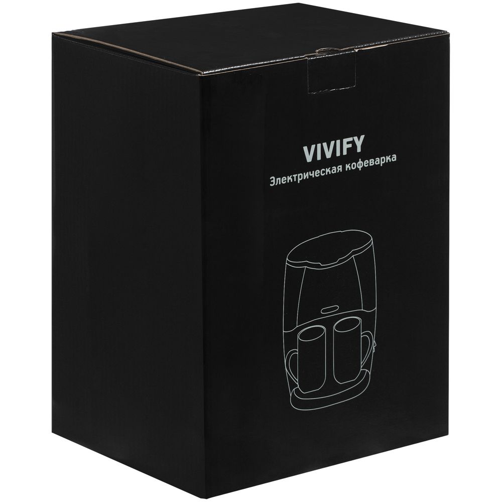 Электрическая кофеварка Vivify, черная Электрическая кофеварка Vivify, черная