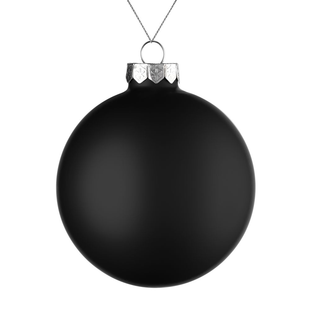 Елочный шар Finery Matt, 10 см, матовый черный Елочный шар Finery Matt, 10 см, матовый черный