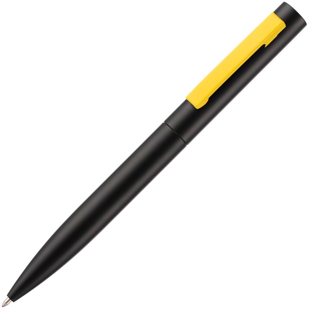 Ручка шариковая Inkolor, черная с желтым Ручка шариковая Inkolor, черная с желтым