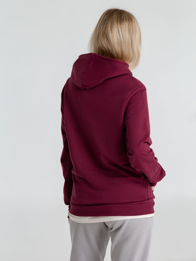 Толстовка с капюшоном унисекс Hoodie, бордовая Толстовка с капюшоном унисекс Hoodie, бордовая