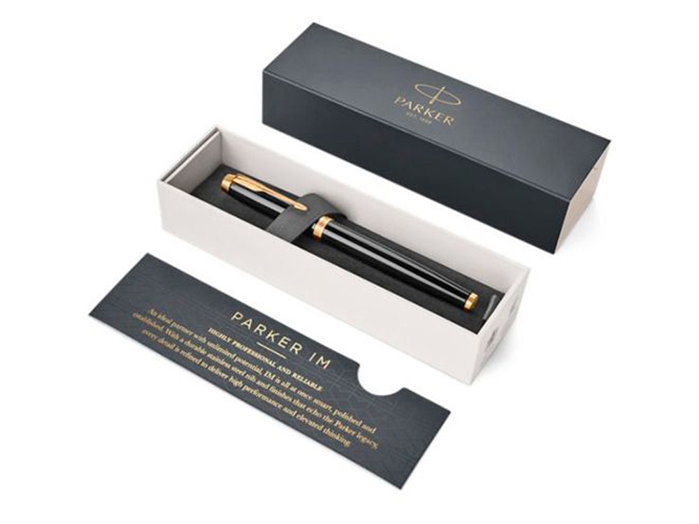 Ручка роллер Parker IM Core Black GT, черный/золотистый Ручка роллер Parker IM Core Black GT, черный/золотистый
