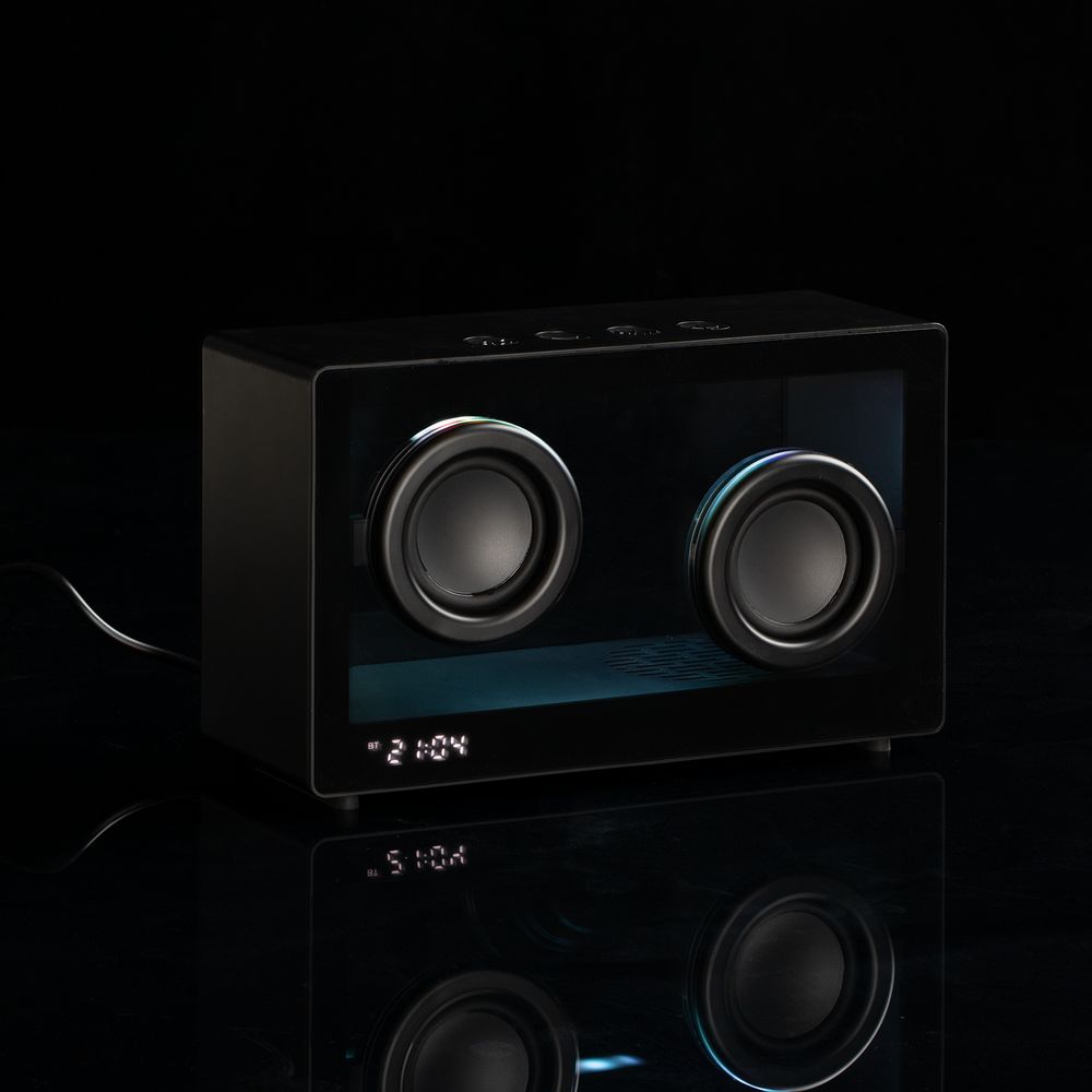 Bluetooth-колонка со светомузыкой Sensofonic, черная Bluetooth-колонка со светомузыкой Sensofonic, черная