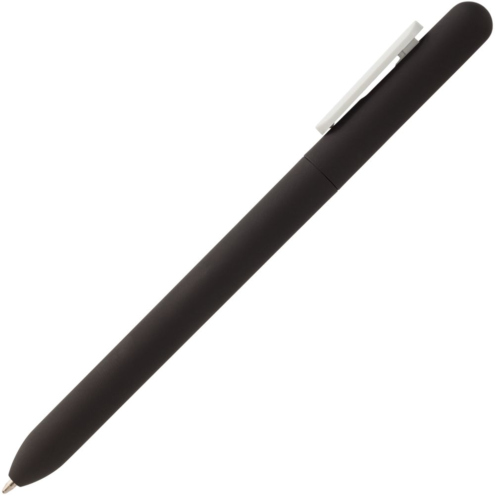 Ручка шариковая Swiper Soft Touch, черная с белым Ручка шариковая Swiper Soft Touch, черная с белым